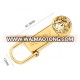 Professional Manufacturer Embossed Lion Logo Fashion Gold Custom Metal Zipper Pull